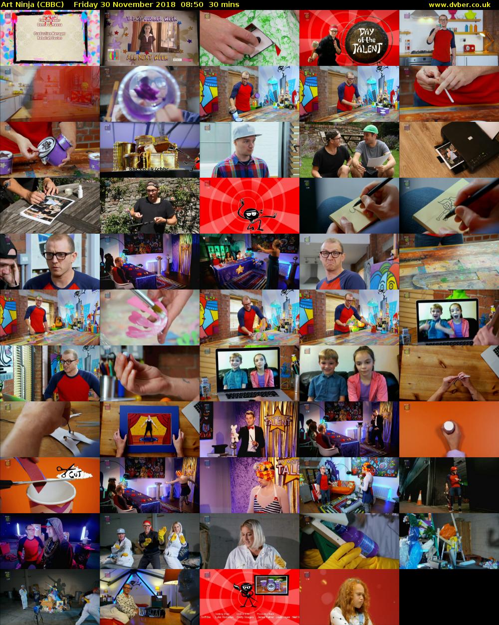 Art Ninja (CBBC) Friday 30 November 2018 08:50 - 09:20
