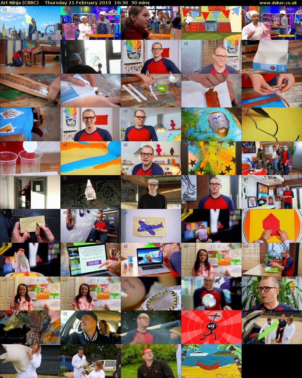 Art Ninja (CBBC) Thursday 21 February 2019 16:30 - 17:00
