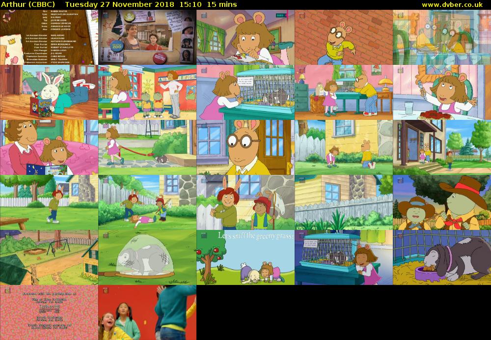 Arthur (CBBC) Tuesday 27 November 2018 15:10 - 15:25