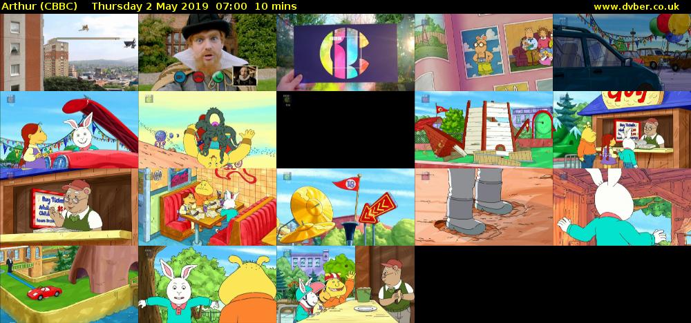 Arthur (CBBC) Thursday 2 May 2019 07:00 - 07:10