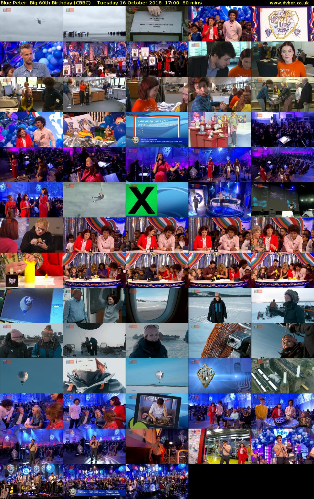 Blue Peter: Big 60th Birthday (CBBC) Tuesday 16 October 2018 17:00 - 18:00