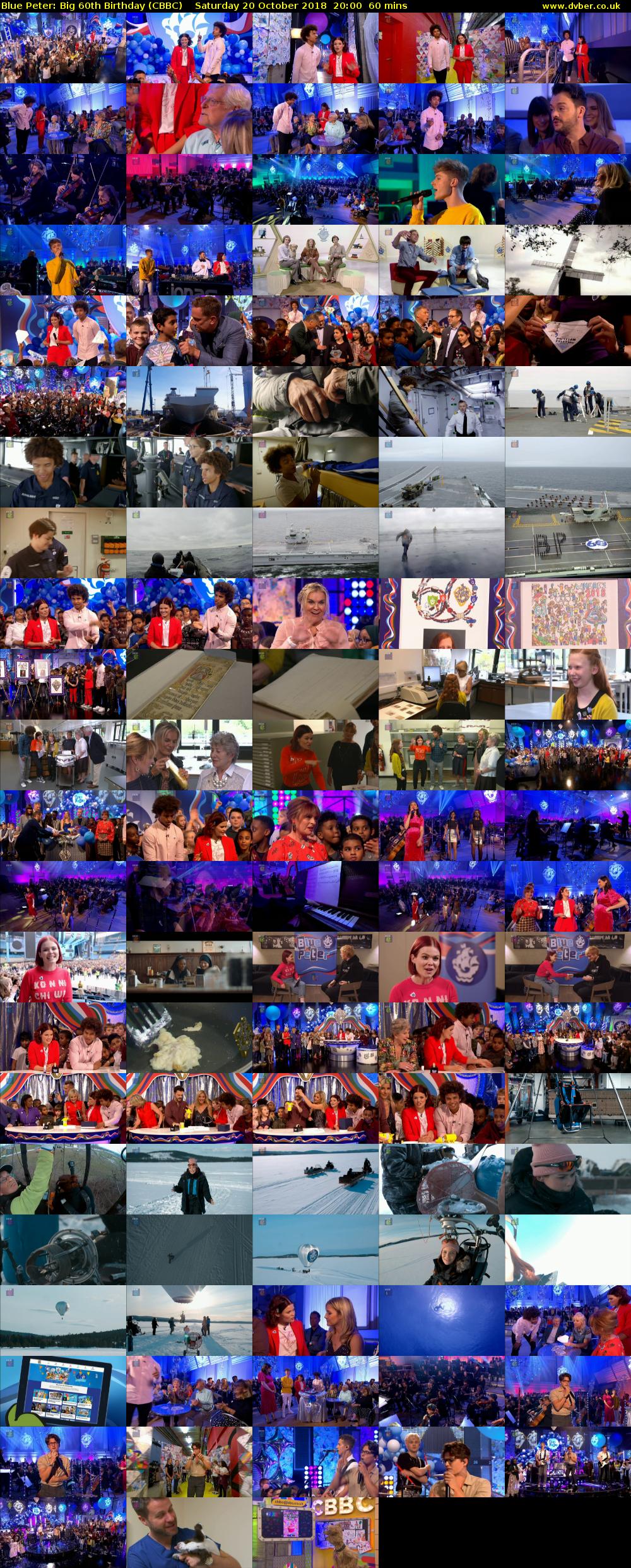 Blue Peter: Big 60th Birthday (CBBC) Saturday 20 October 2018 20:00 - 21:00
