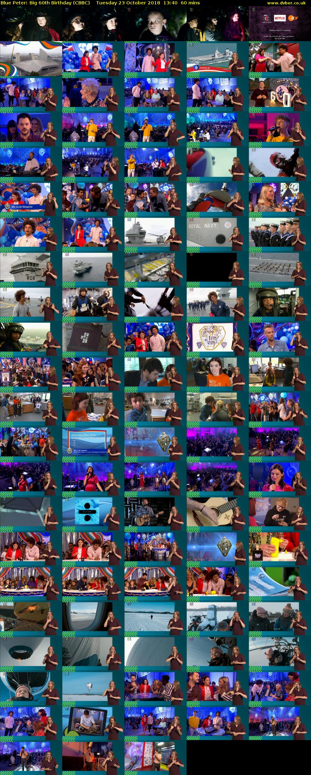 Blue Peter: Big 60th Birthday (CBBC) Tuesday 23 October 2018 13:40 - 14:40