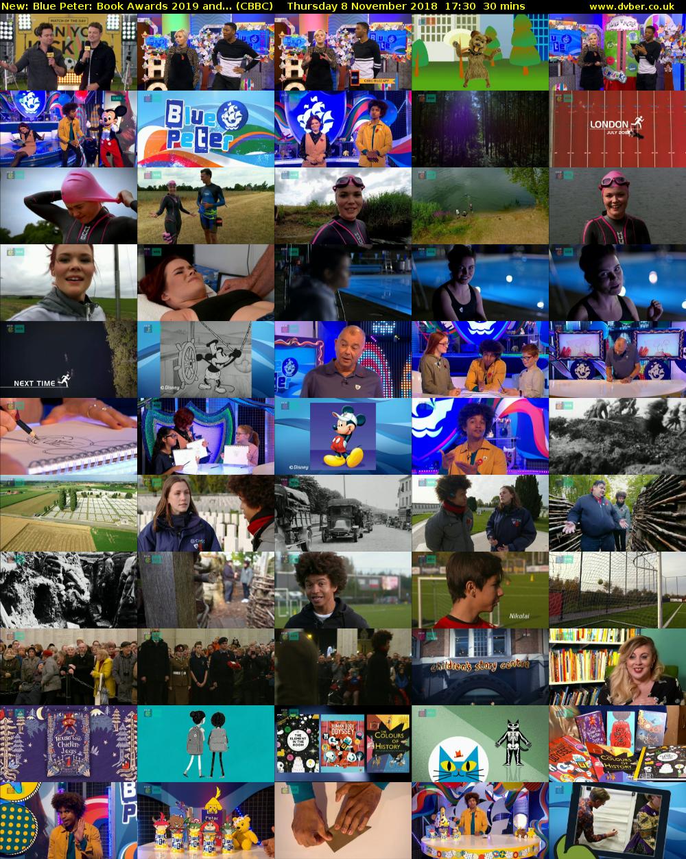 Blue Peter: Book Awards 2019 and... (CBBC) Thursday 8 November 2018 17:30 - 18:00
