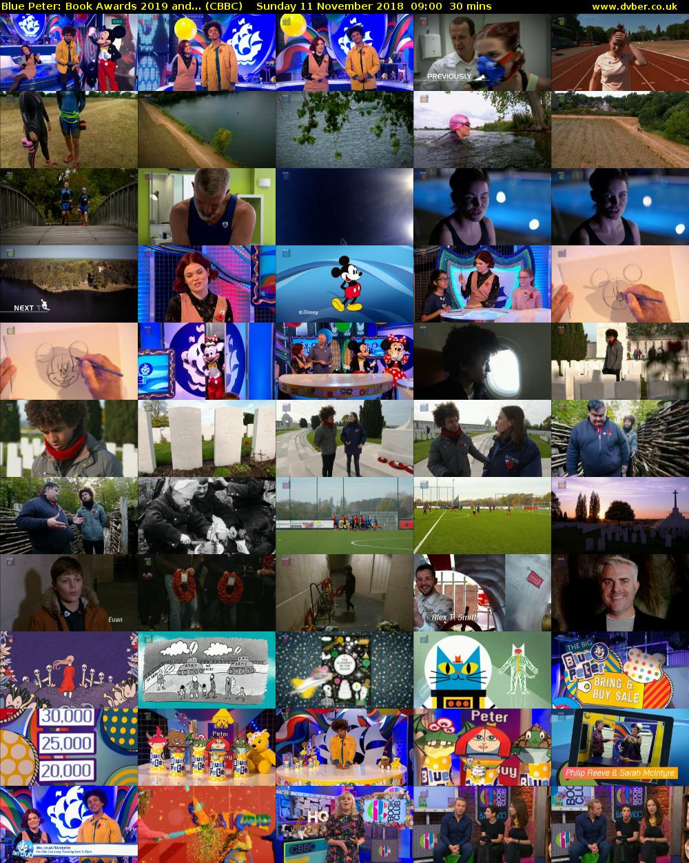 Blue Peter: Book Awards 2019 and... (CBBC) Sunday 11 November 2018 09:00 - 09:30