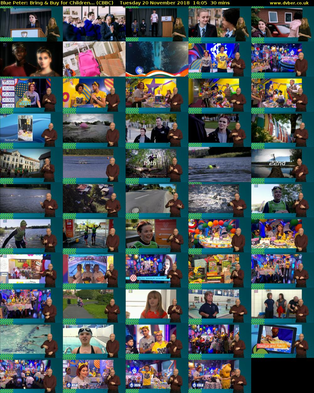 Blue Peter: Bring & Buy for Children... (CBBC) Tuesday 20 November 2018 14:05 - 14:35