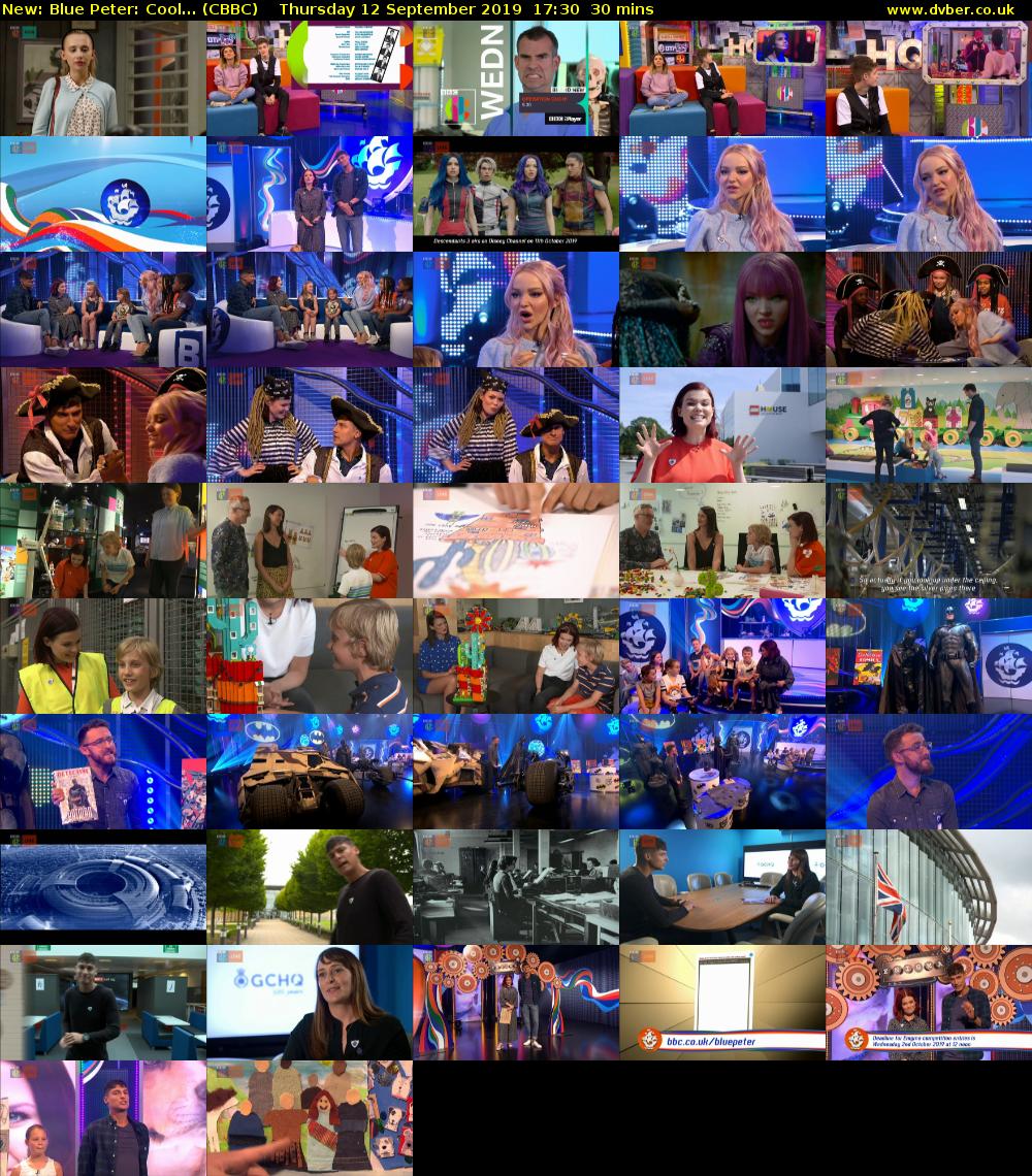 Blue Peter: Cool... (CBBC) Thursday 12 September 2019 17:30 - 18:00