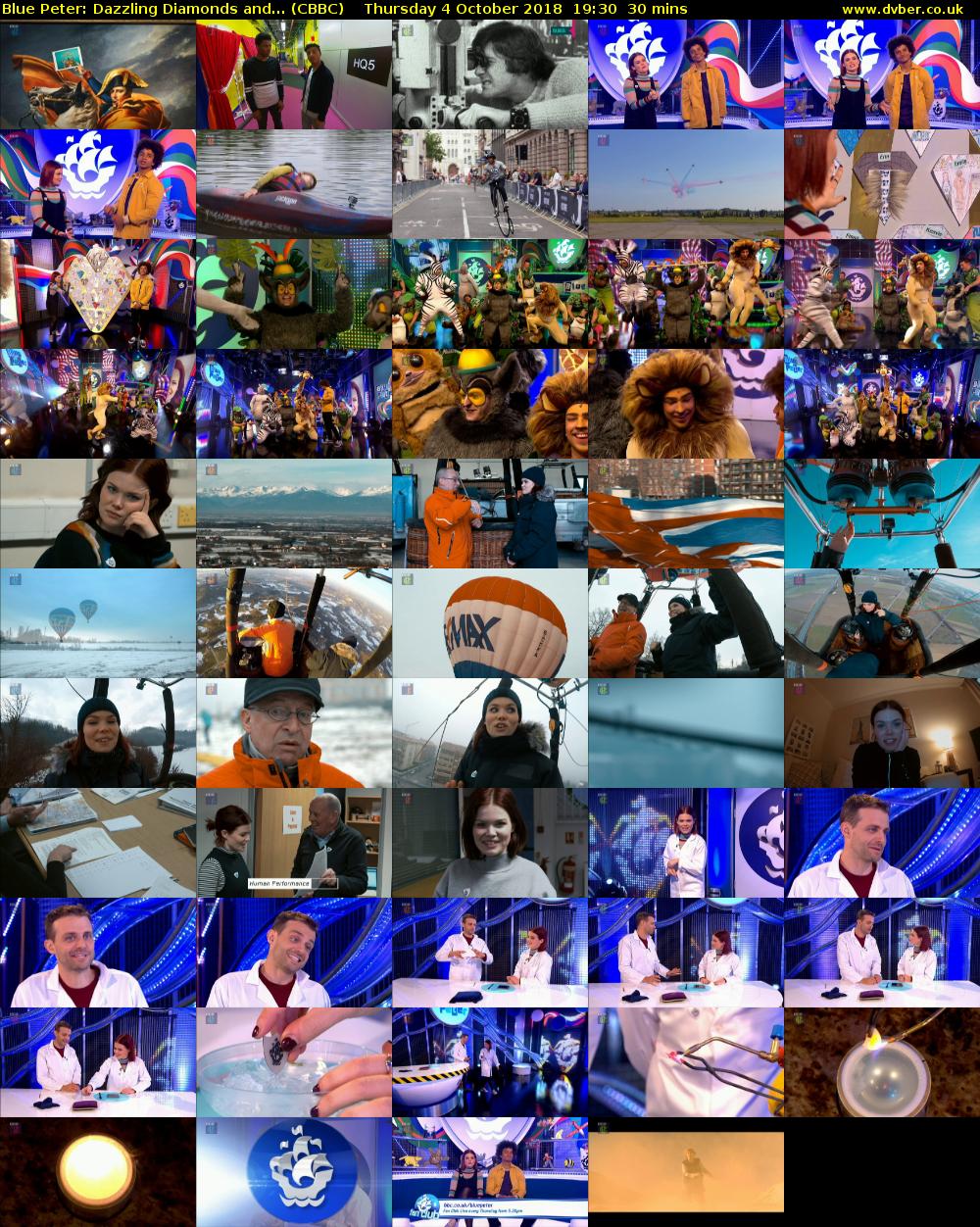 Blue Peter: Dazzling Diamonds and... (CBBC) Thursday 4 October 2018 19:30 - 20:00