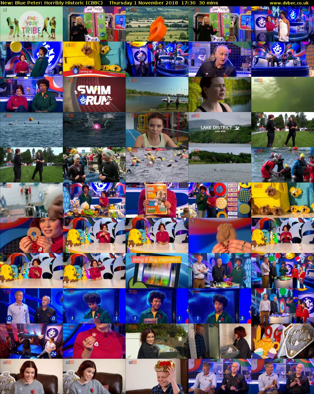 Blue Peter: Horribly Historic (CBBC) Thursday 1 November 2018 17:30 - 18:00