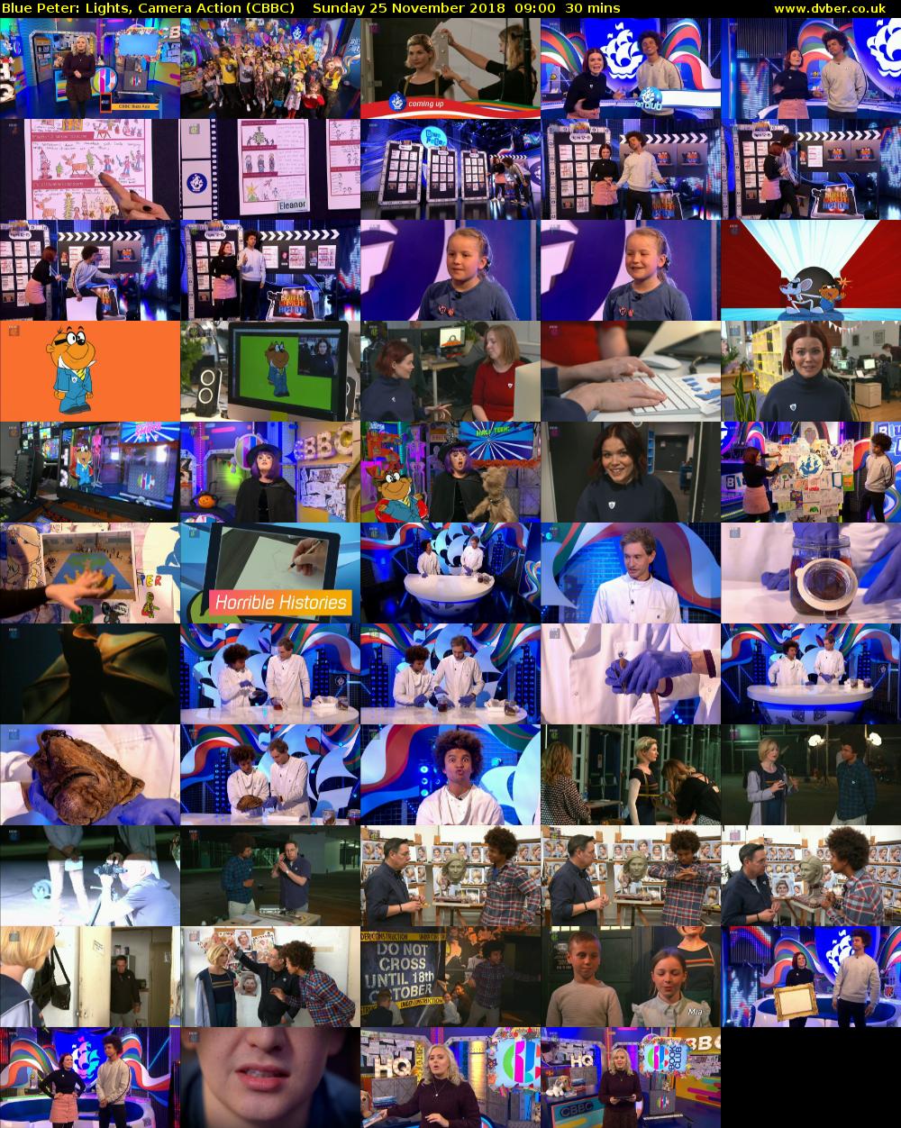 Blue Peter: Lights, Camera Action (CBBC) Sunday 25 November 2018 09:00 - 09:30