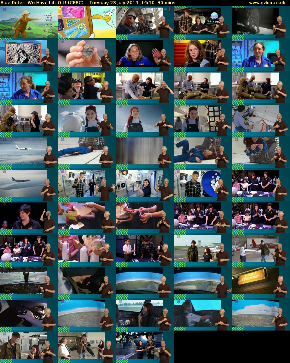 Blue Peter: We Have Lift Off! (CBBC) Tuesday 23 July 2019 14:10 - 14:40