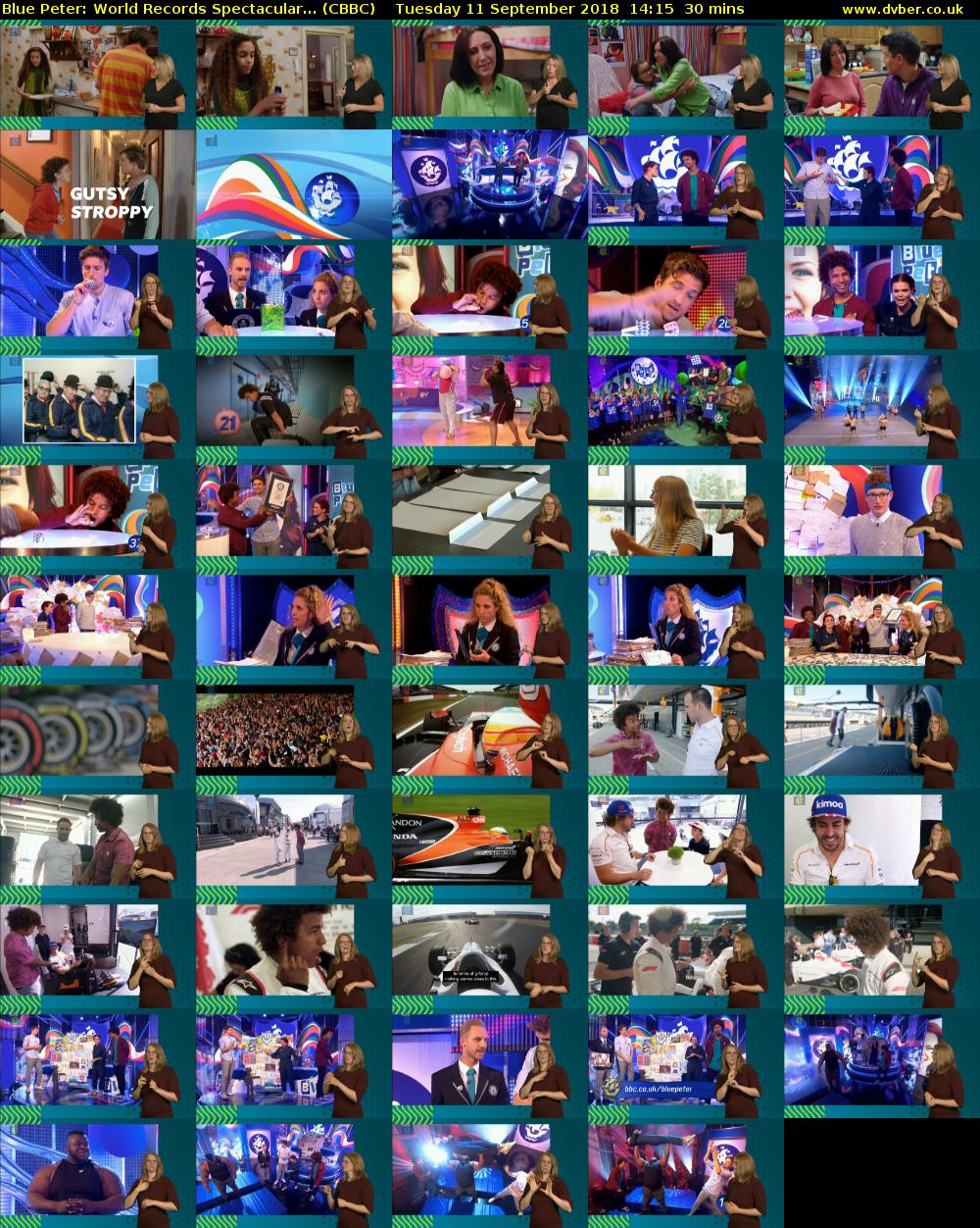 Blue Peter: World Records Spectacular... (CBBC) Tuesday 11 September 2018 14:15 - 14:45