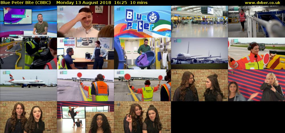 Blue Peter Bite (CBBC) Monday 13 August 2018 16:25 - 16:35