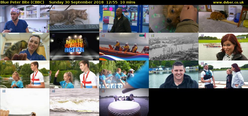 Blue Peter Bite (CBBC) Sunday 30 September 2018 12:55 - 13:05
