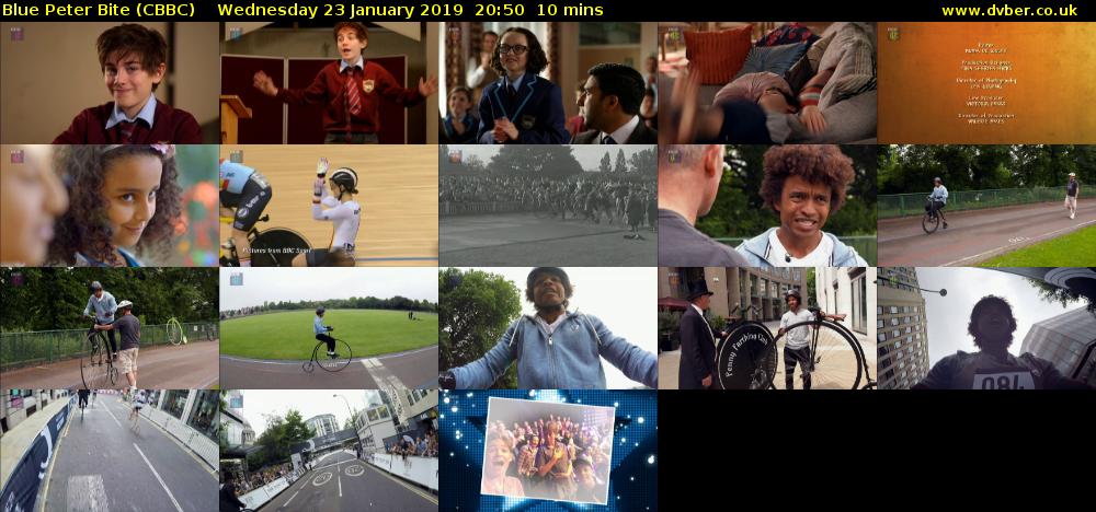 Blue Peter Bite (CBBC) Wednesday 23 January 2019 20:50 - 21:00