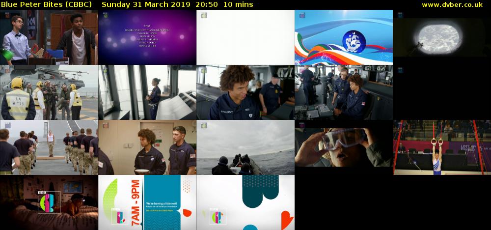 Blue Peter Bites (CBBC) Sunday 31 March 2019 20:50 - 21:00
