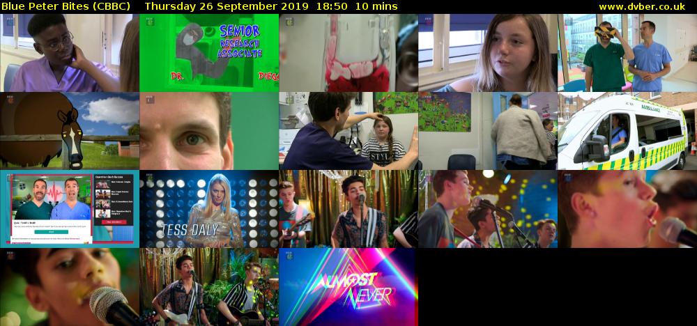 Blue Peter Bites (CBBC) Thursday 26 September 2019 18:50 - 19:00