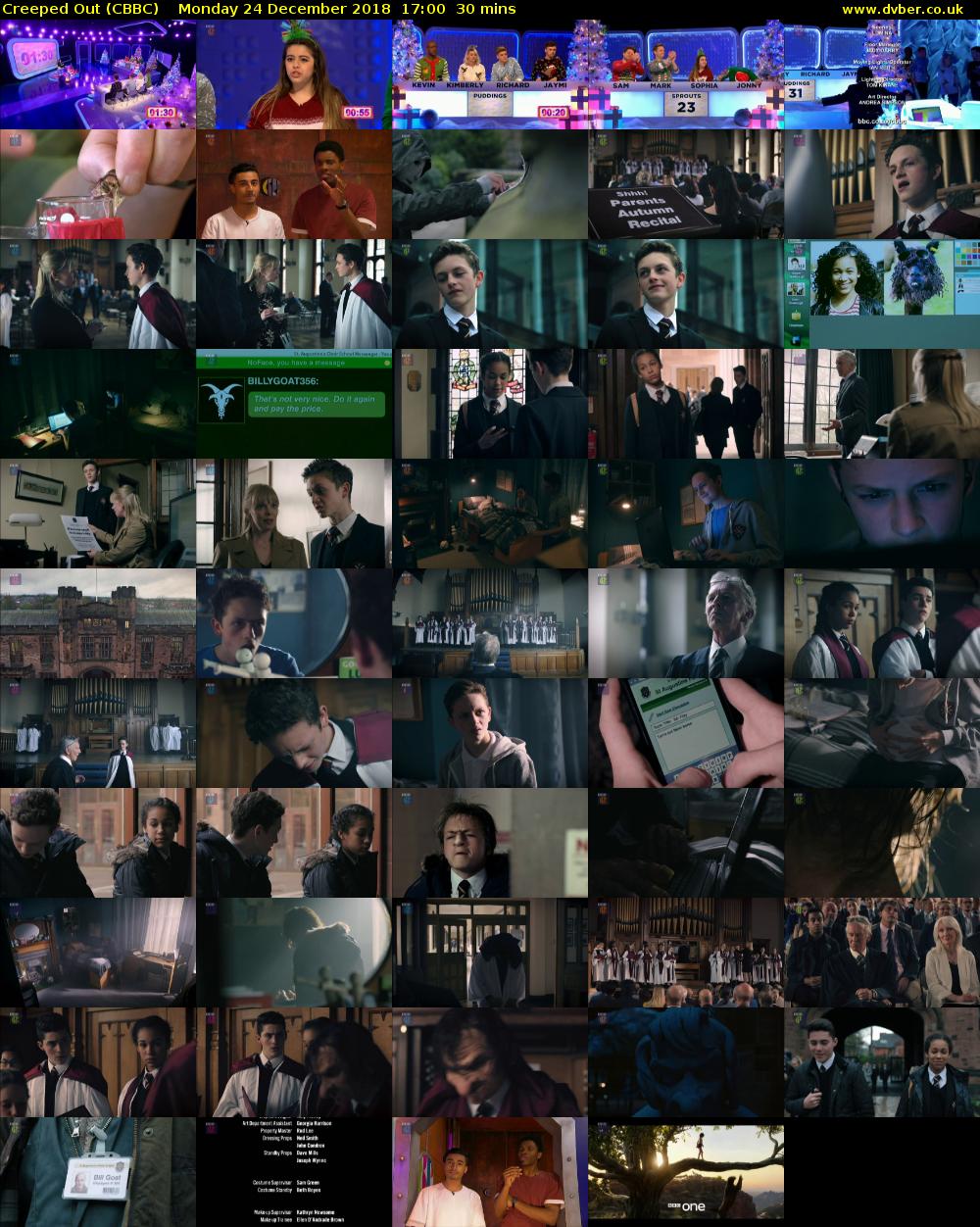 Creeped Out (CBBC) Monday 24 December 2018 17:00 - 17:30