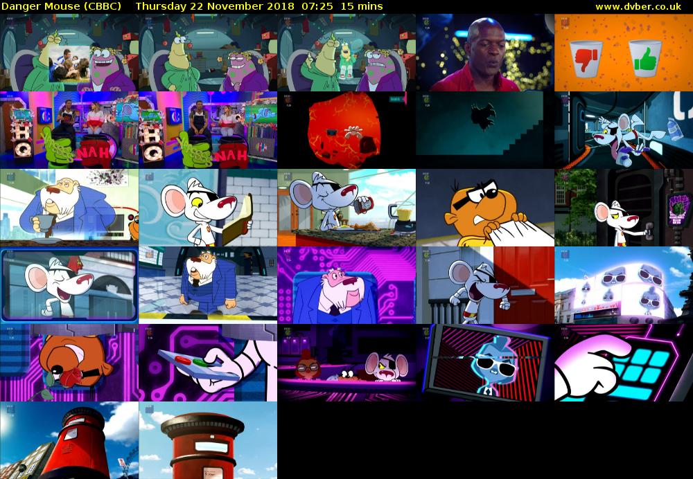 Danger Mouse (CBBC) Thursday 22 November 2018 07:25 - 07:40