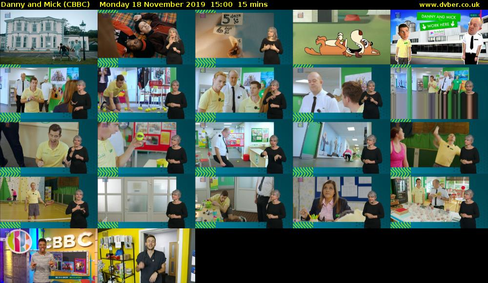 Danny and Mick (CBBC) Monday 18 November 2019 15:00 - 15:15