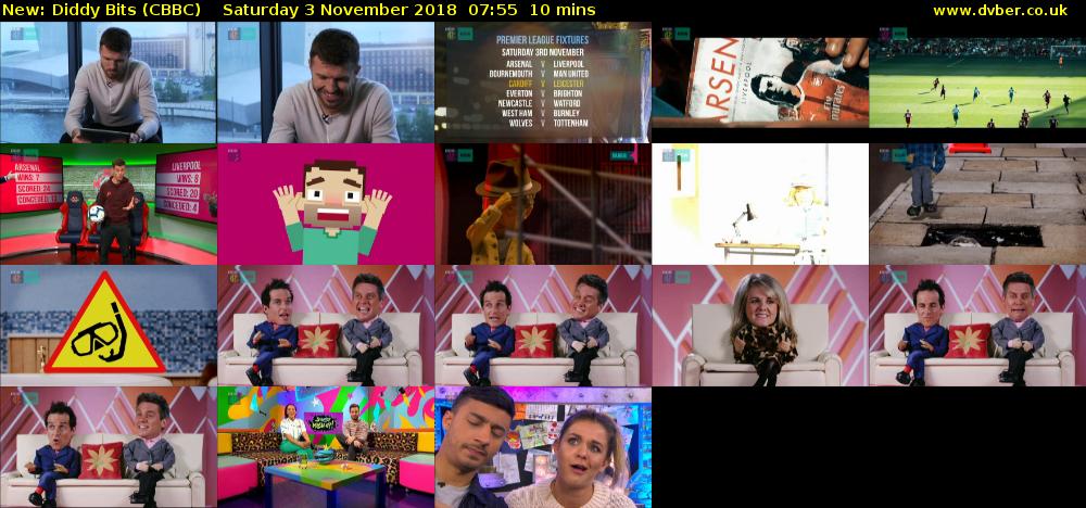 Diddy Bits (CBBC) Saturday 3 November 2018 07:55 - 08:05
