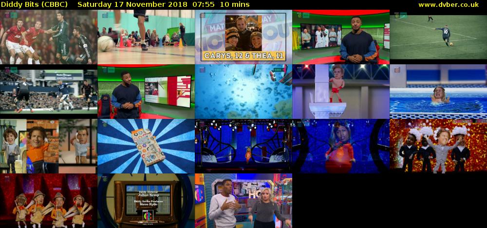 Diddy Bits (CBBC) Saturday 17 November 2018 07:55 - 08:05