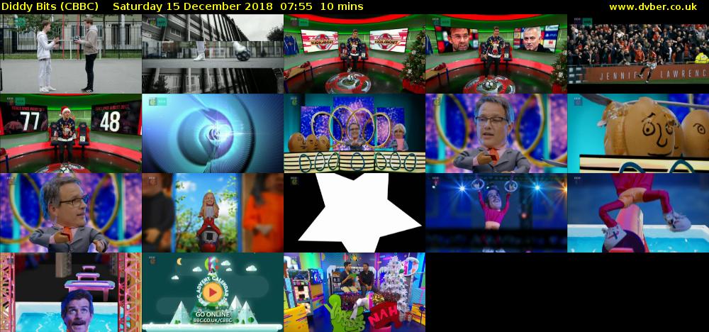 Diddy Bits (CBBC) Saturday 15 December 2018 07:55 - 08:05