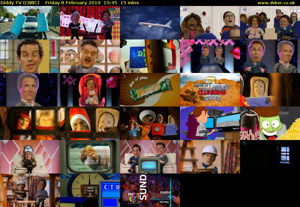 Diddy TV (CBBC) Friday 8 February 2019 15:45 - 16:00