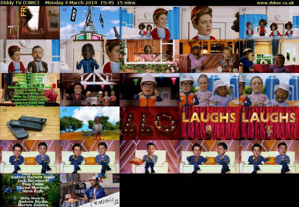 Diddy TV (CBBC) Monday 4 March 2019 15:45 - 16:00