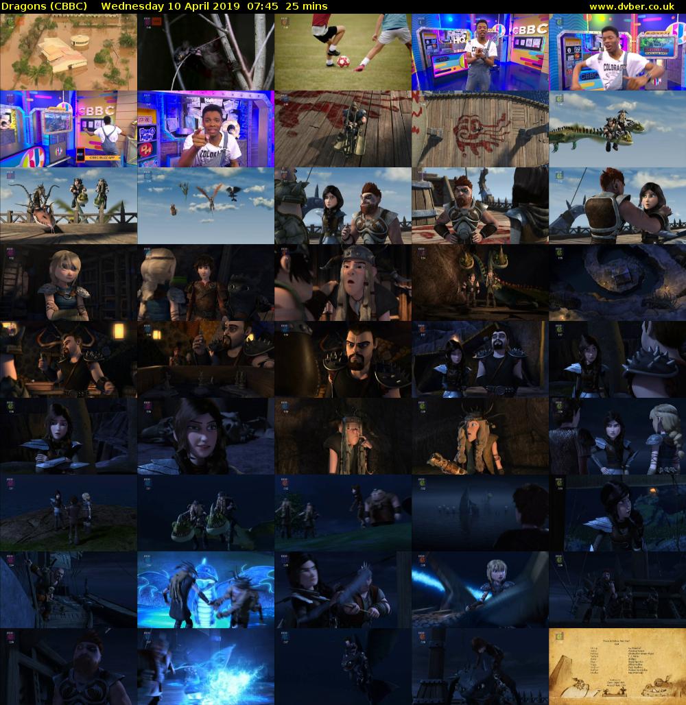 Dragons (CBBC) Wednesday 10 April 2019 07:45 - 08:10