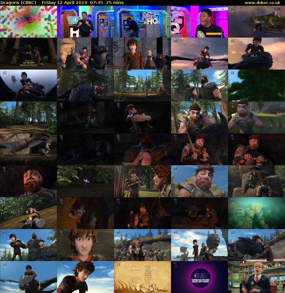 Dragons (CBBC) Friday 12 April 2019 07:45 - 08:10