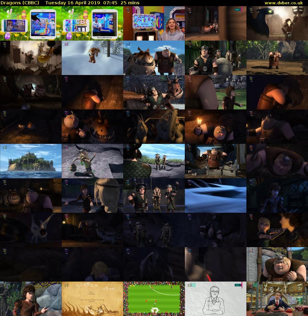 Dragons (CBBC) Tuesday 16 April 2019 07:45 - 08:10