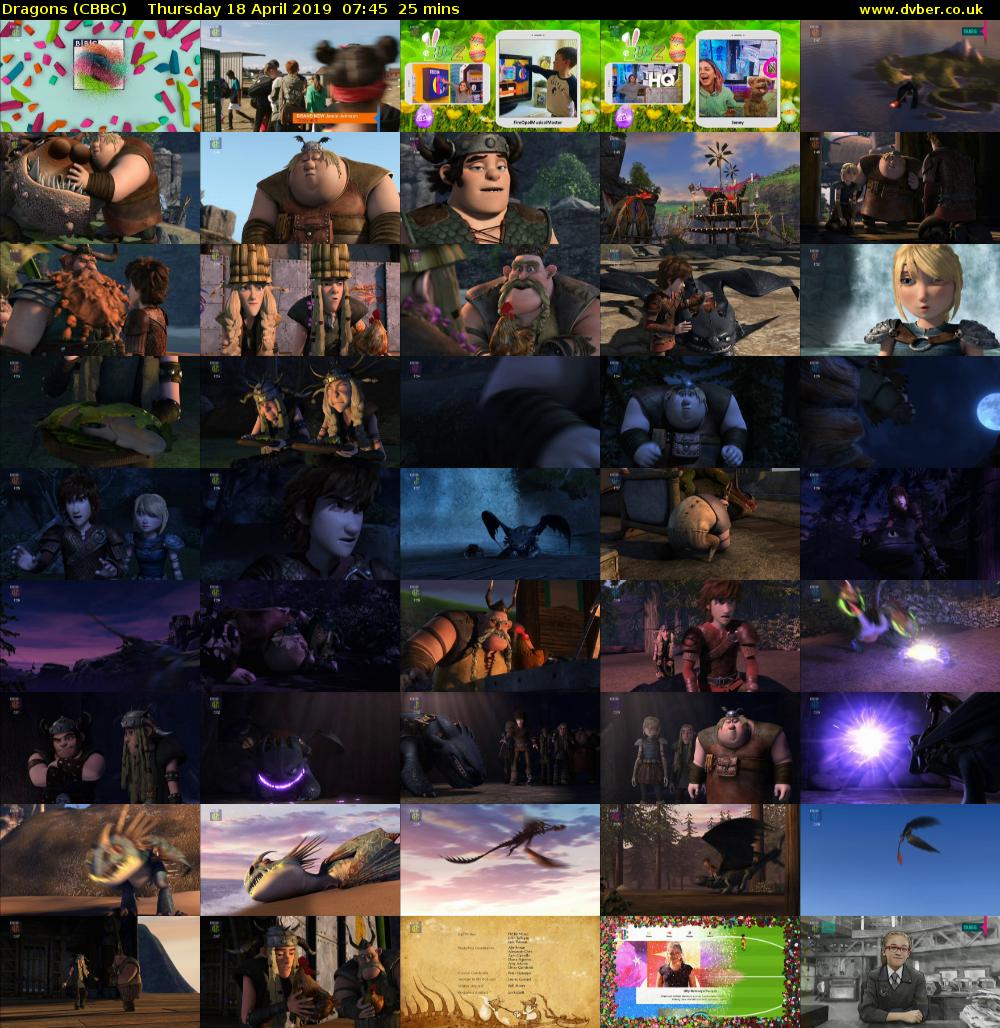 Dragons (CBBC) Thursday 18 April 2019 07:45 - 08:10