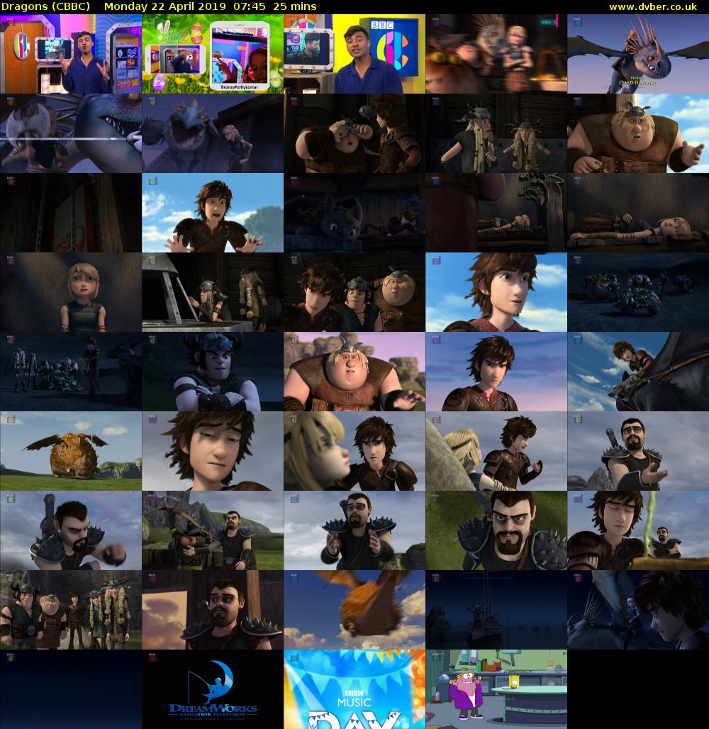 Dragons (CBBC) Monday 22 April 2019 07:45 - 08:10