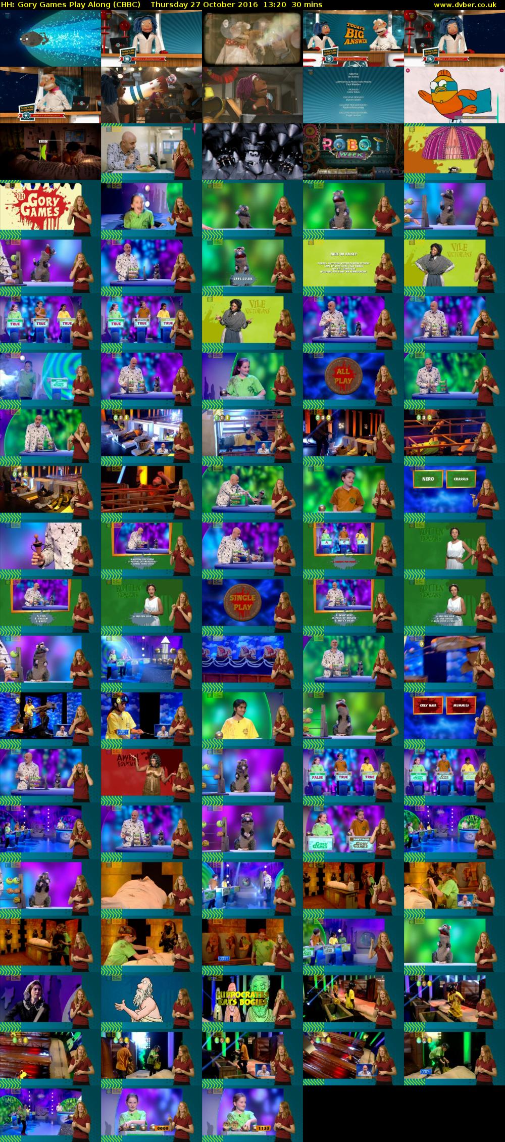 HH: Gory Games Play Along (CBBC) Thursday 27 October 2016 13:20 - 13:50