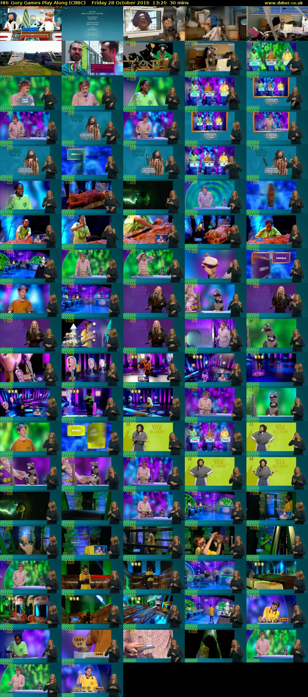 HH: Gory Games Play Along (CBBC) Friday 28 October 2016 13:20 - 13:50