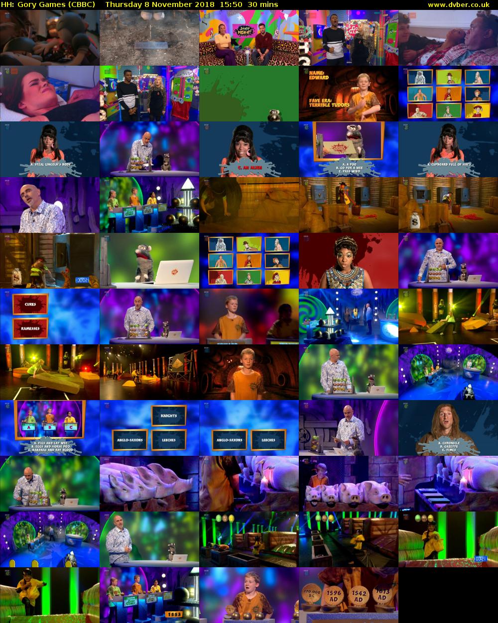 HH: Gory Games (CBBC) Thursday 8 November 2018 15:50 - 16:20