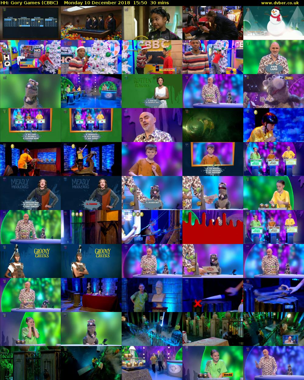 HH: Gory Games (CBBC) Monday 10 December 2018 15:50 - 16:20