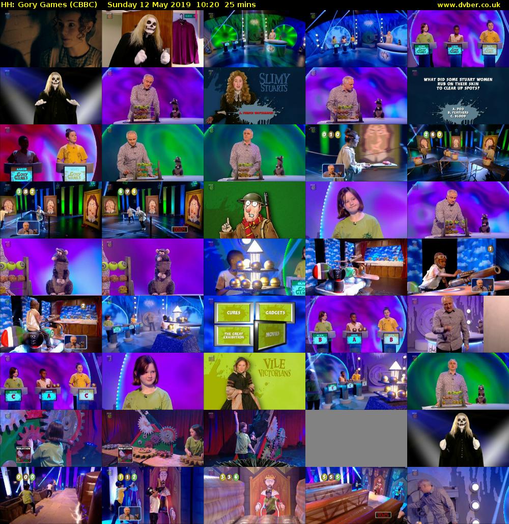 HH: Gory Games (CBBC) Sunday 12 May 2019 10:20 - 10:45