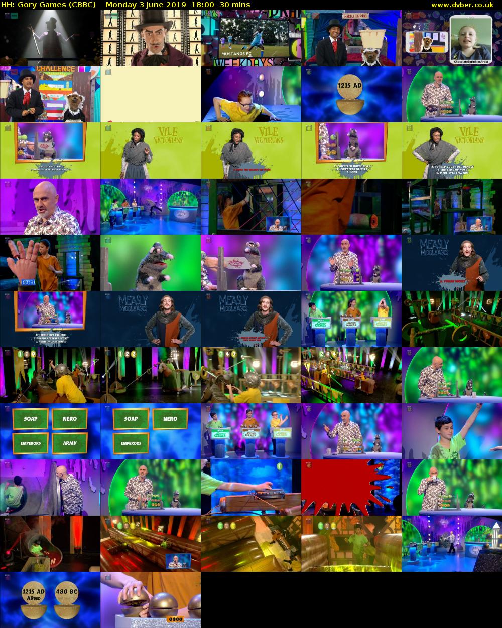HH: Gory Games (CBBC) Monday 3 June 2019 18:00 - 18:30