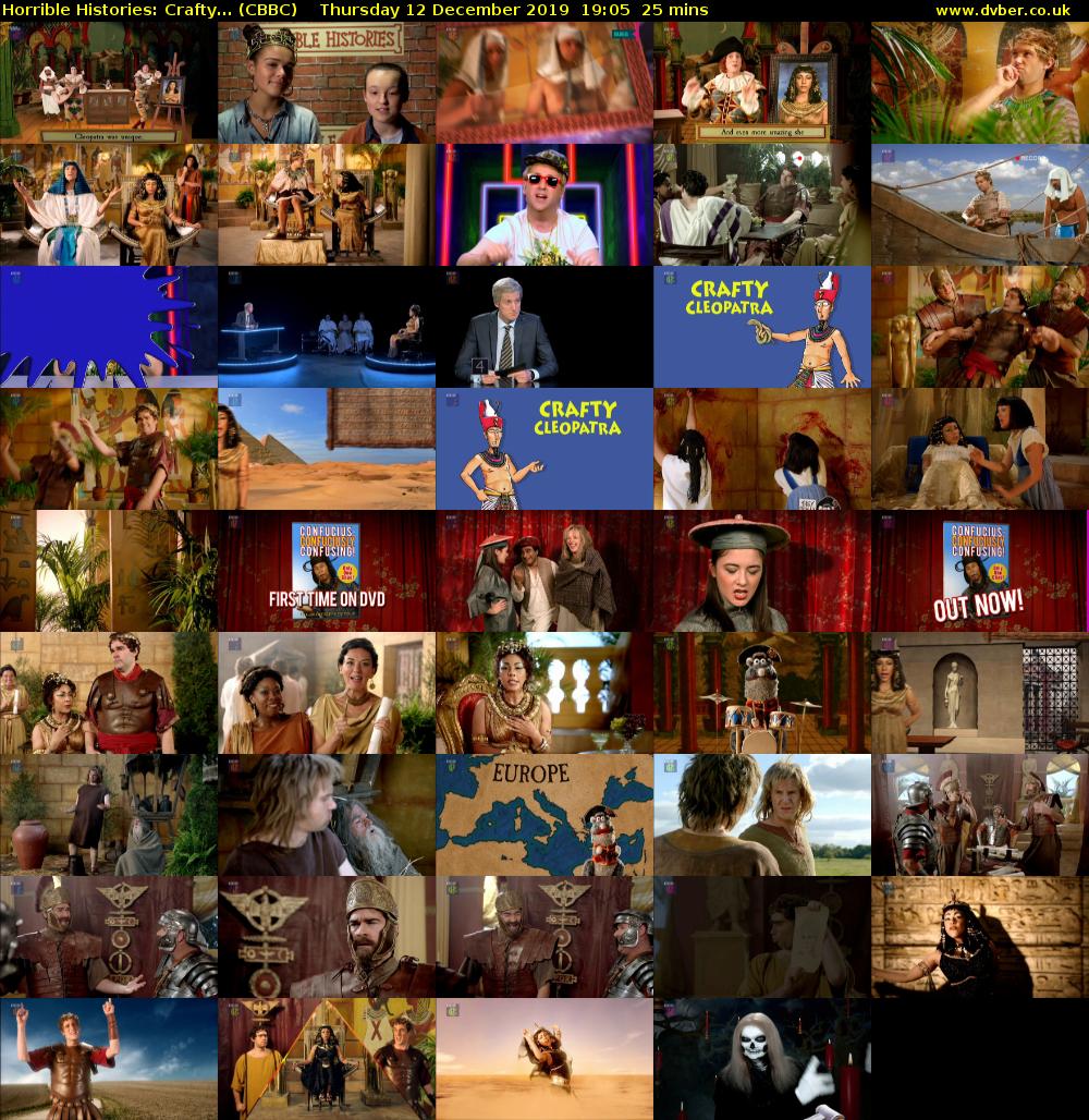 Horrible Histories: Crafty... (CBBC) Thursday 12 December 2019 19:05 - 19:30