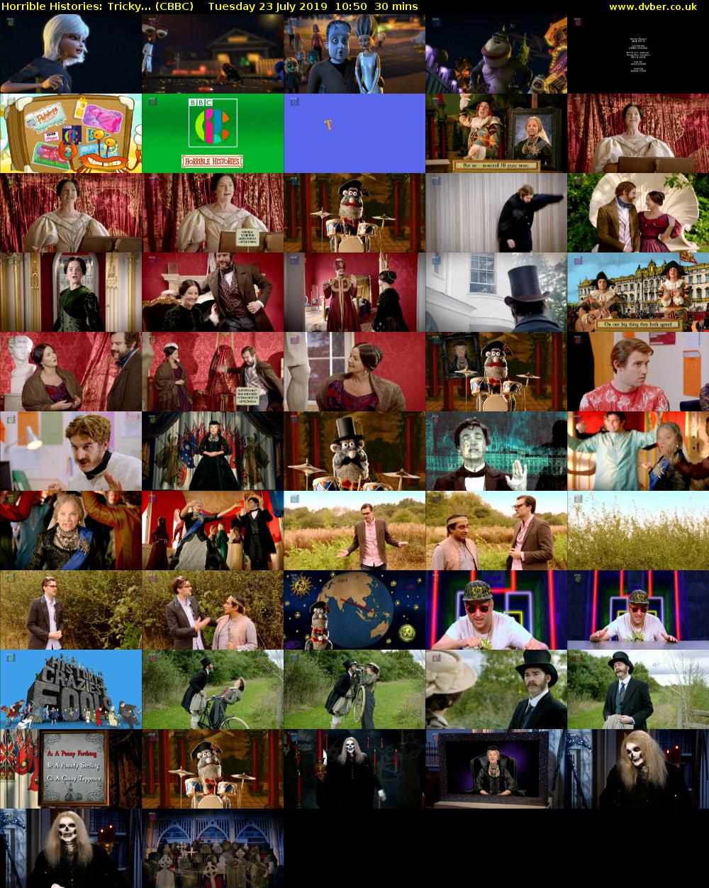 Horrible Histories: Tricky... (CBBC) Tuesday 23 July 2019 10:50 - 11:20
