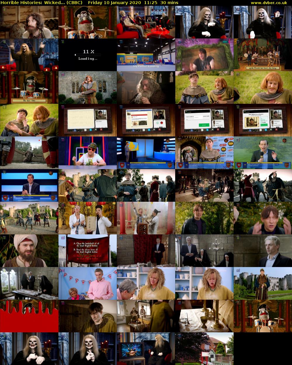 Horrible Histories: Wicked... (CBBC) Friday 10 January 2020 11:25 - 11:55