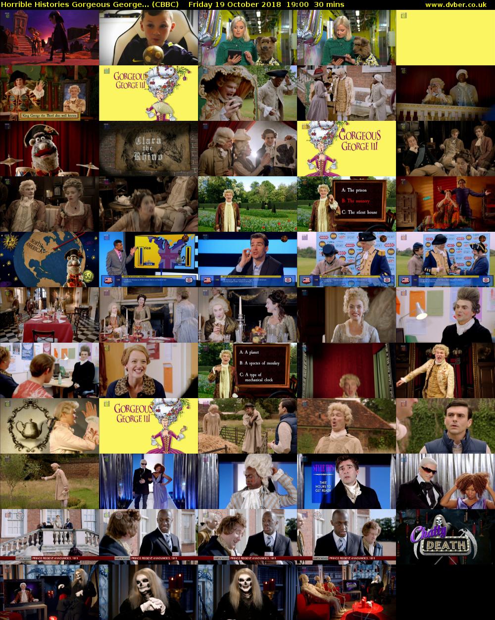 Horrible Histories Gorgeous George... (CBBC) Friday 19 October 2018 19:00 - 19:30
