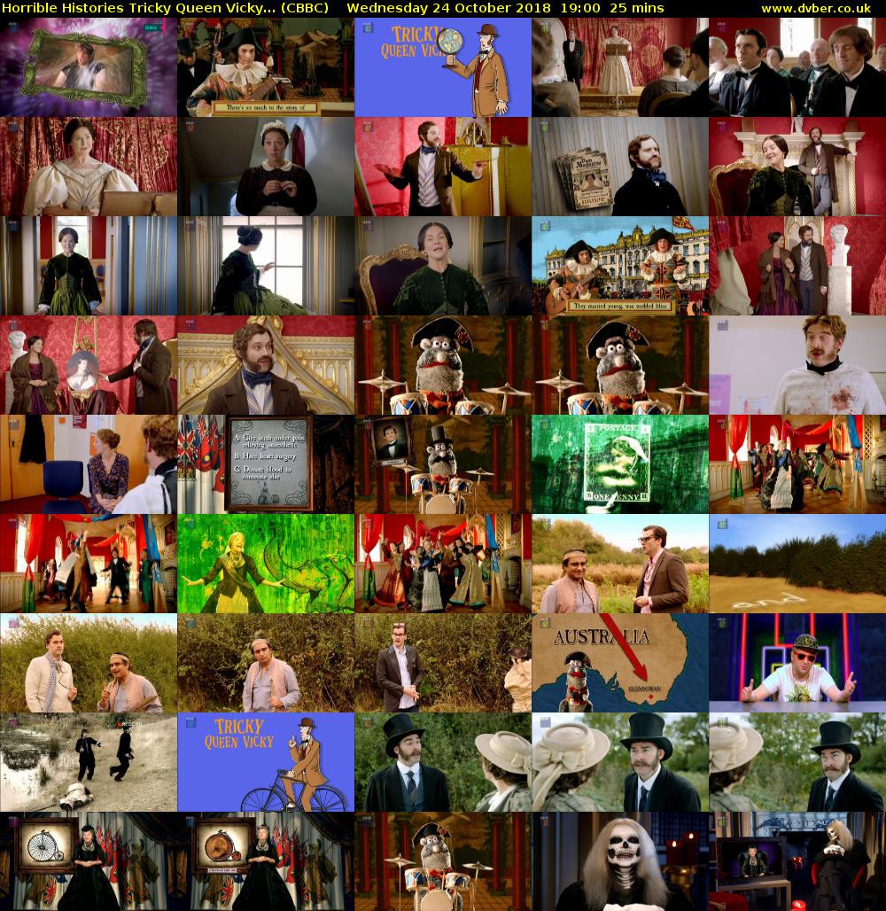 Horrible Histories Tricky Queen Vicky... (CBBC) Wednesday 24 October 2018 19:00 - 19:25