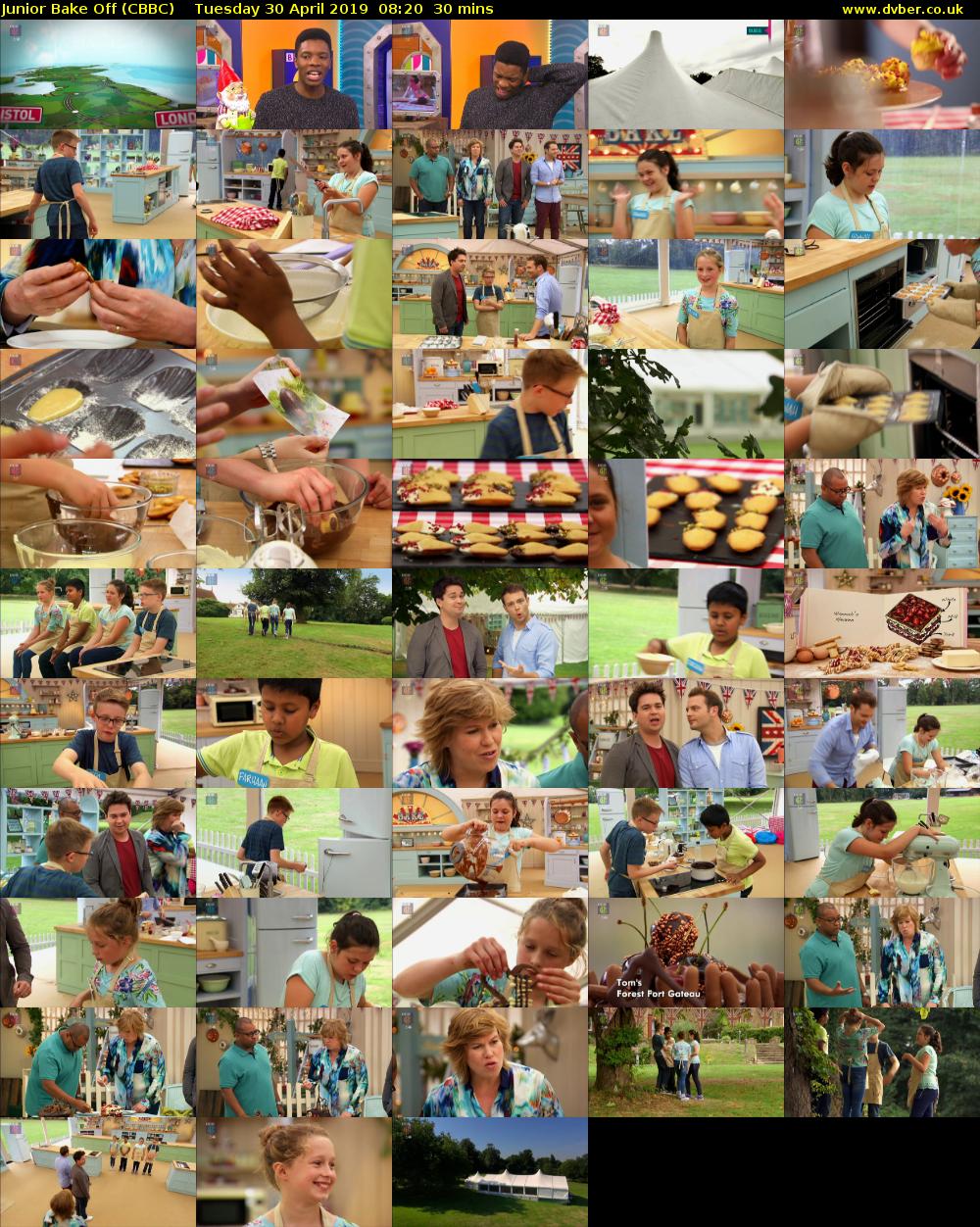 Junior Bake Off (CBBC) Tuesday 30 April 2019 08:20 - 08:50