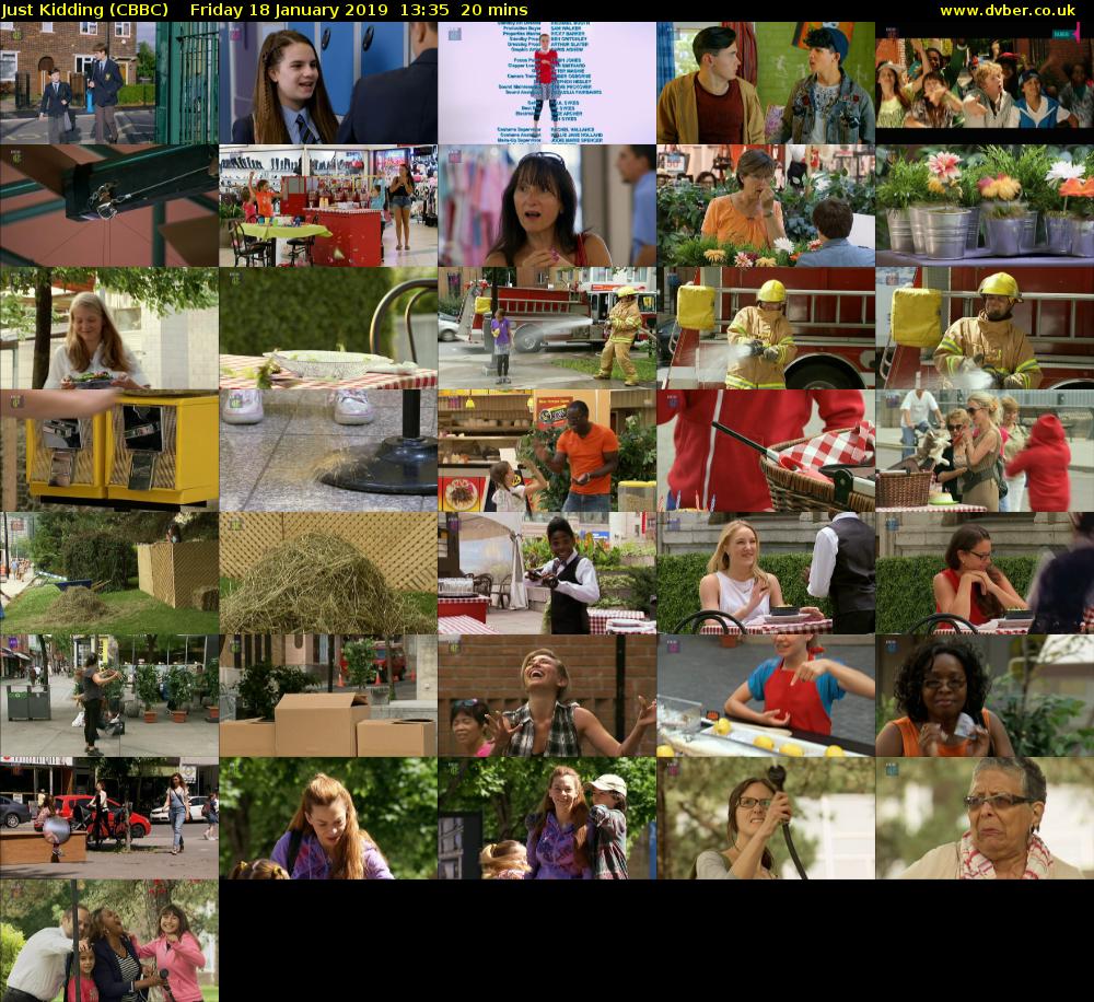 Just Kidding (CBBC) Friday 18 January 2019 13:35 - 13:55