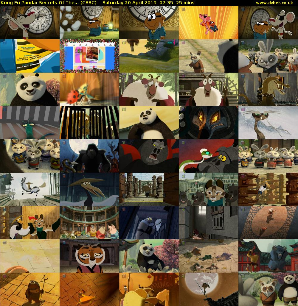 Kung Fu Panda: Secrets of the... (CBBC) Saturday 20 April 2019 07:35 - 08:00