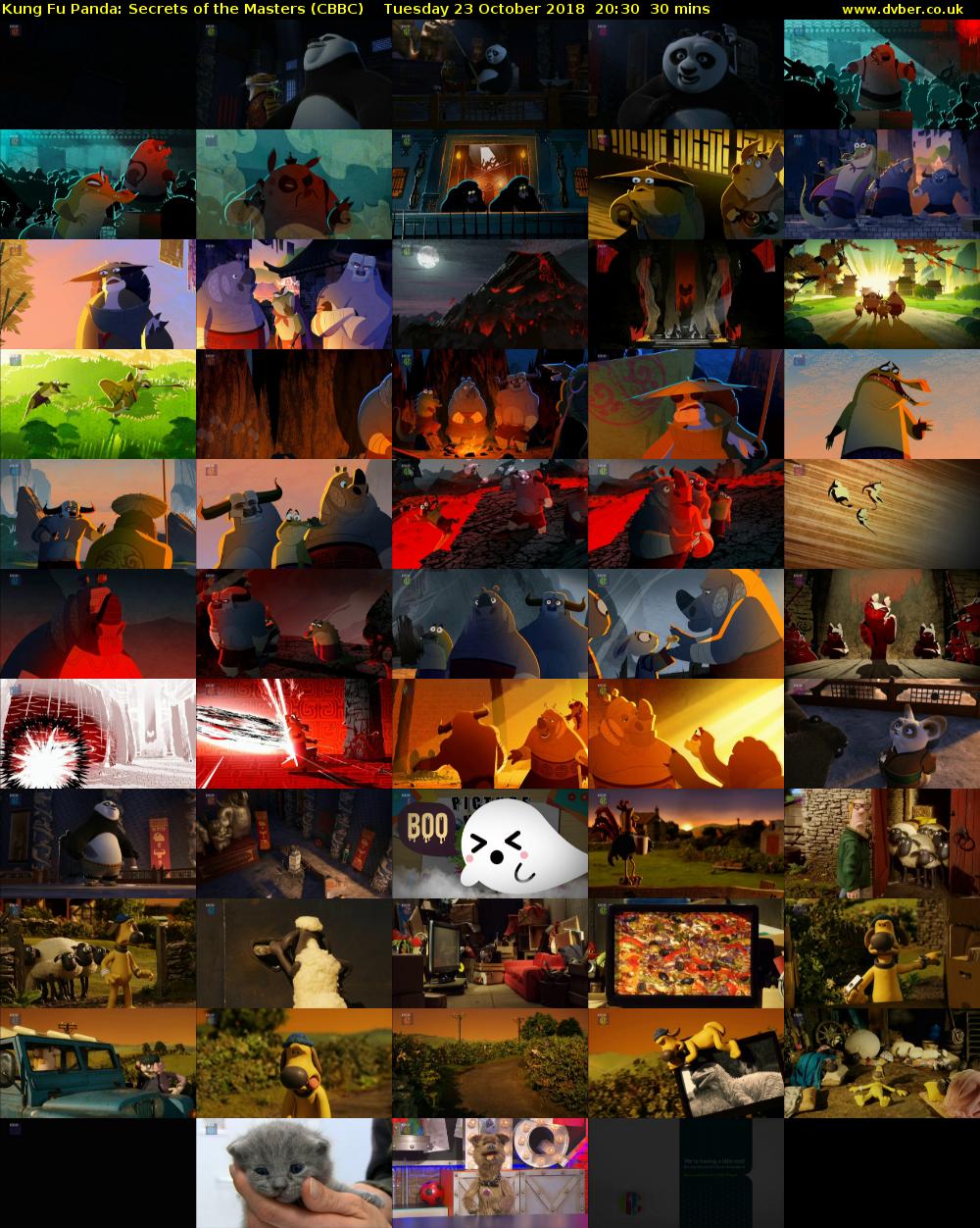 Kung Fu Panda: Secrets of the Masters (CBBC) Tuesday 23 October 2018 20:30 - 21:00