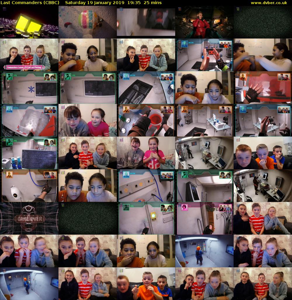 Last Commanders (CBBC) Saturday 19 January 2019 19:35 - 20:00